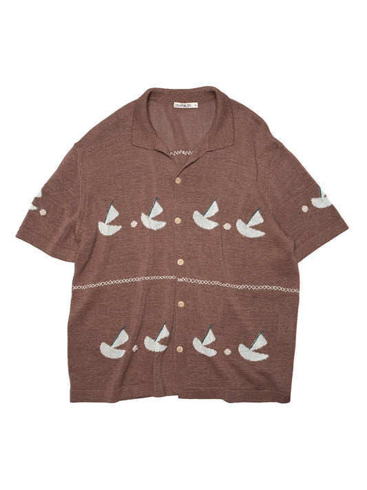 SUMMER-KNIT VOYAGE SHIRT, Brown