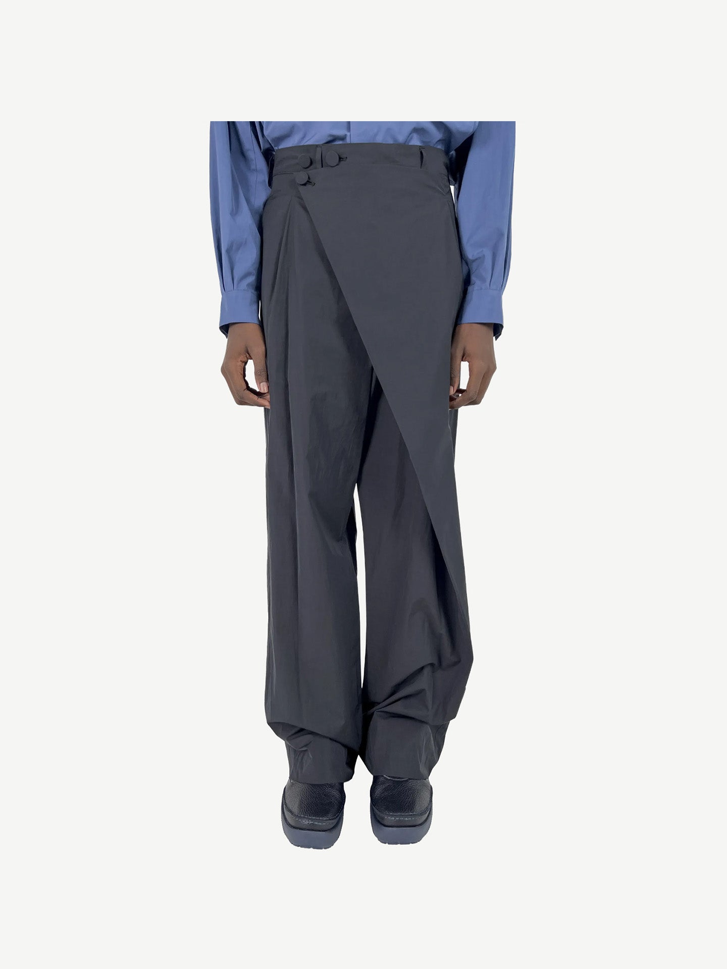KIPPEL WRAP TROUSERS, PITCH BLACK