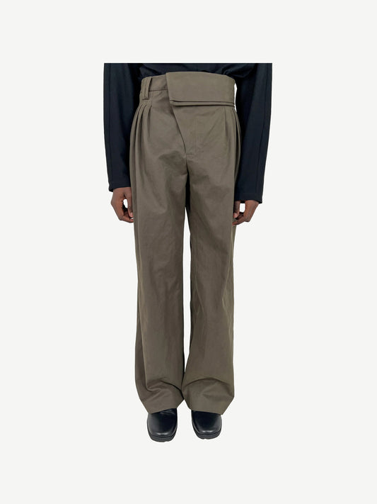 DIEZE WIDE TROUSERS, KHAKI