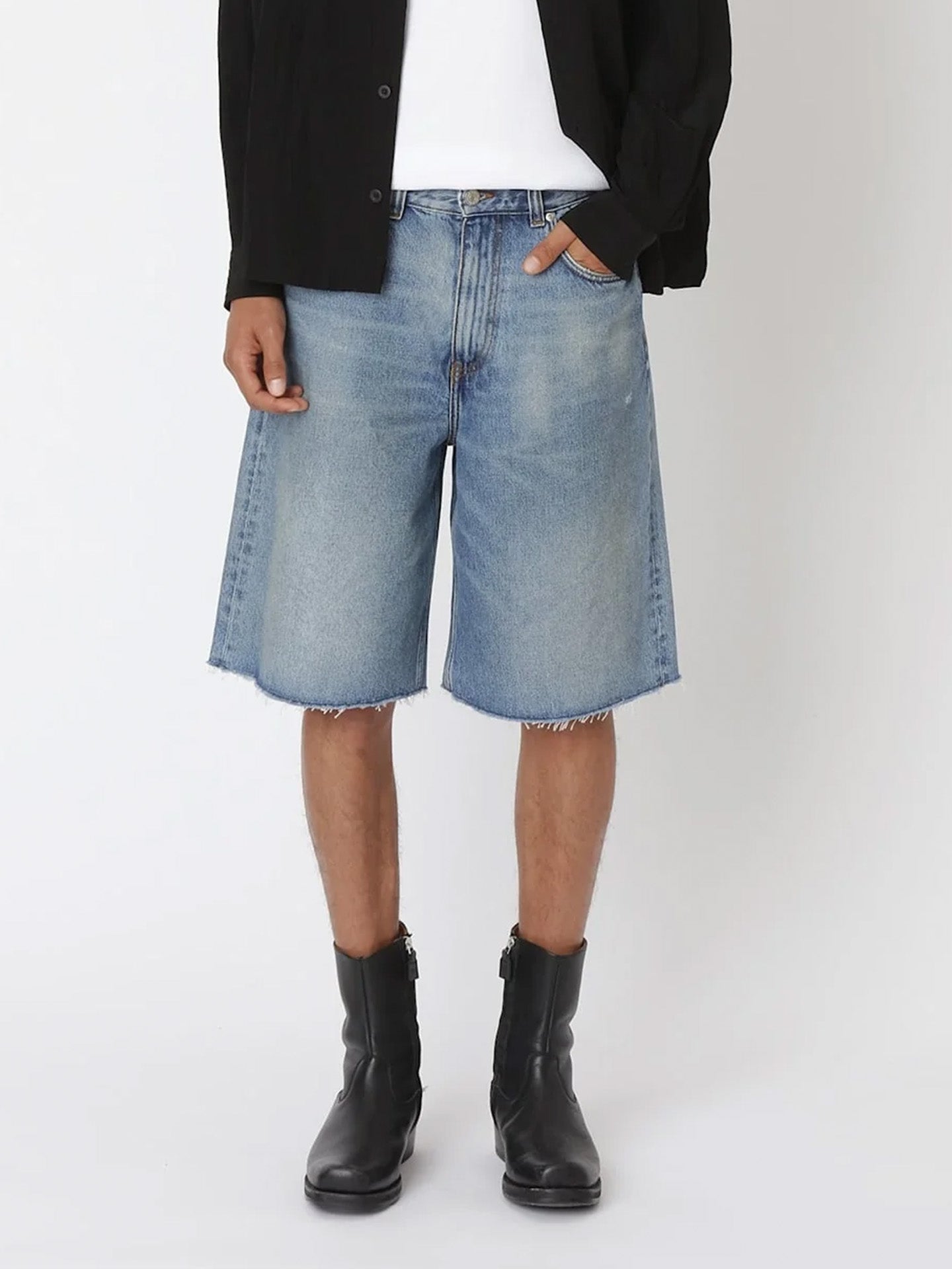 KAYCE 80S LIGHT BLUE SHORTS, Blue