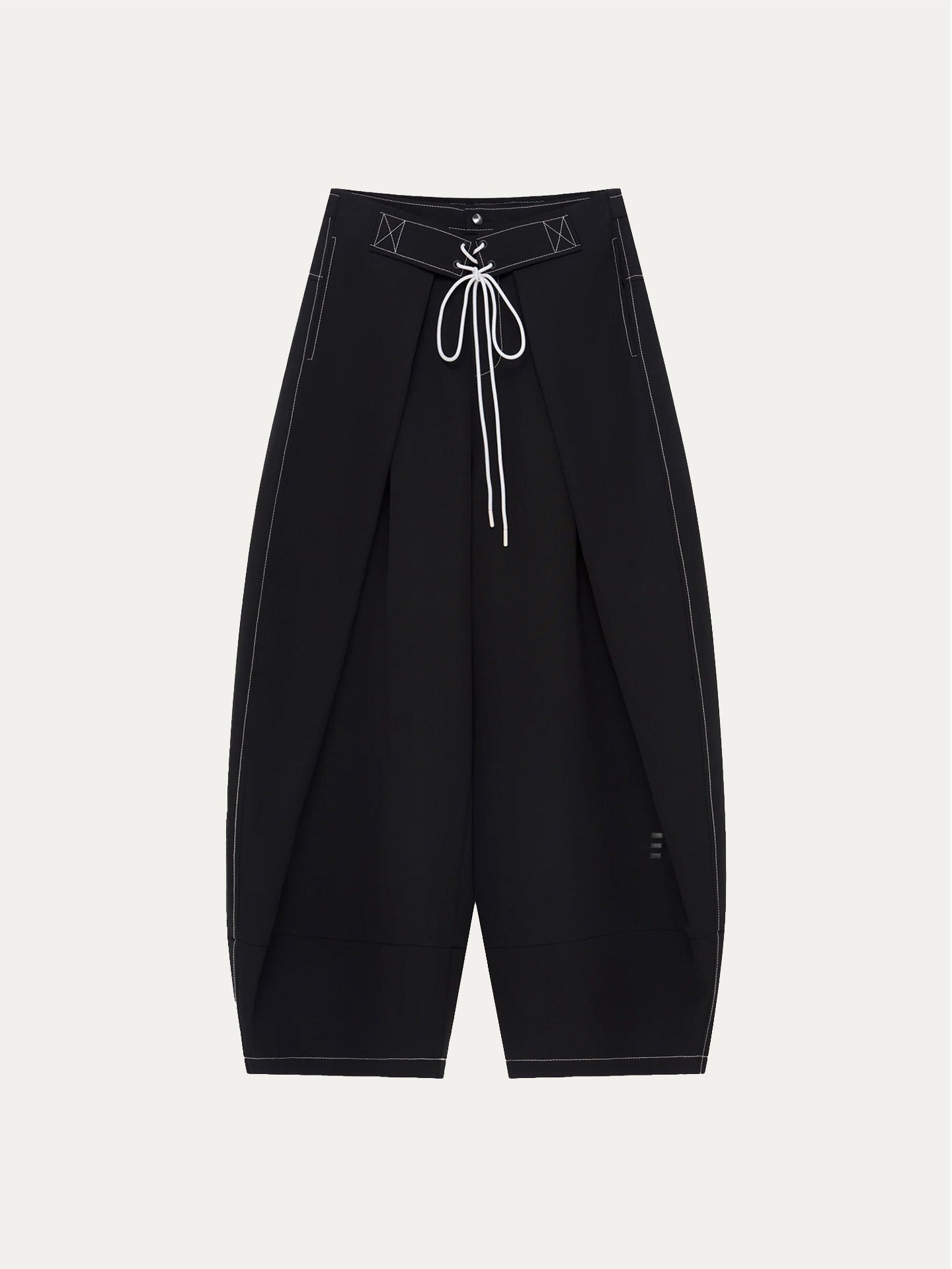 FOLDING WIDE SWIM TROUSERS, Black