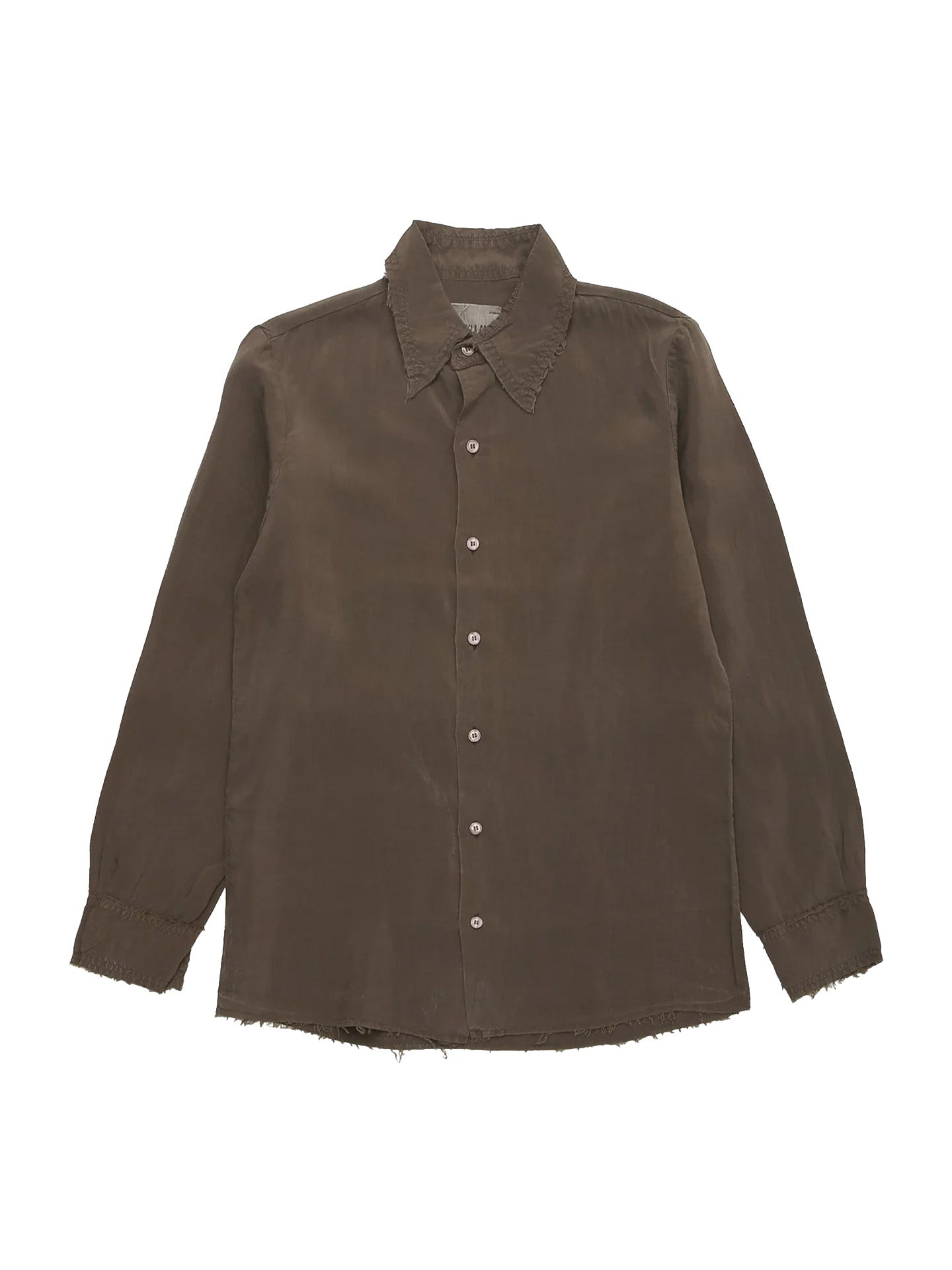 NO.197 CUPRO SHIRT, Brown