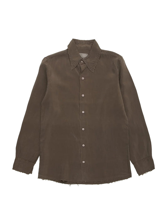 NO.197 CUPRO SHIRT, Brown