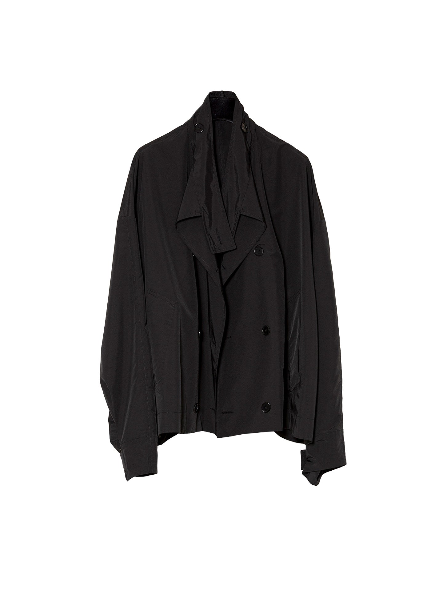NO.286 RAINSYSTEM WOOL CROPPED JACKET, Black