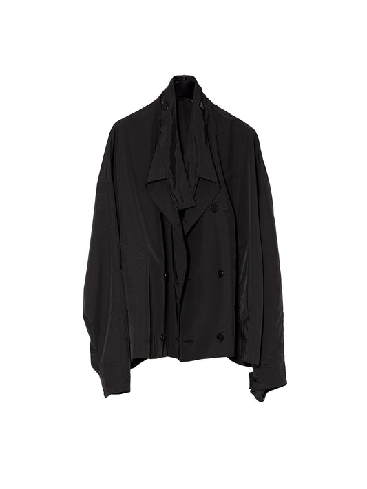 NO.286 RAINSYSTEM WOOL CROPPED JACKET, Black