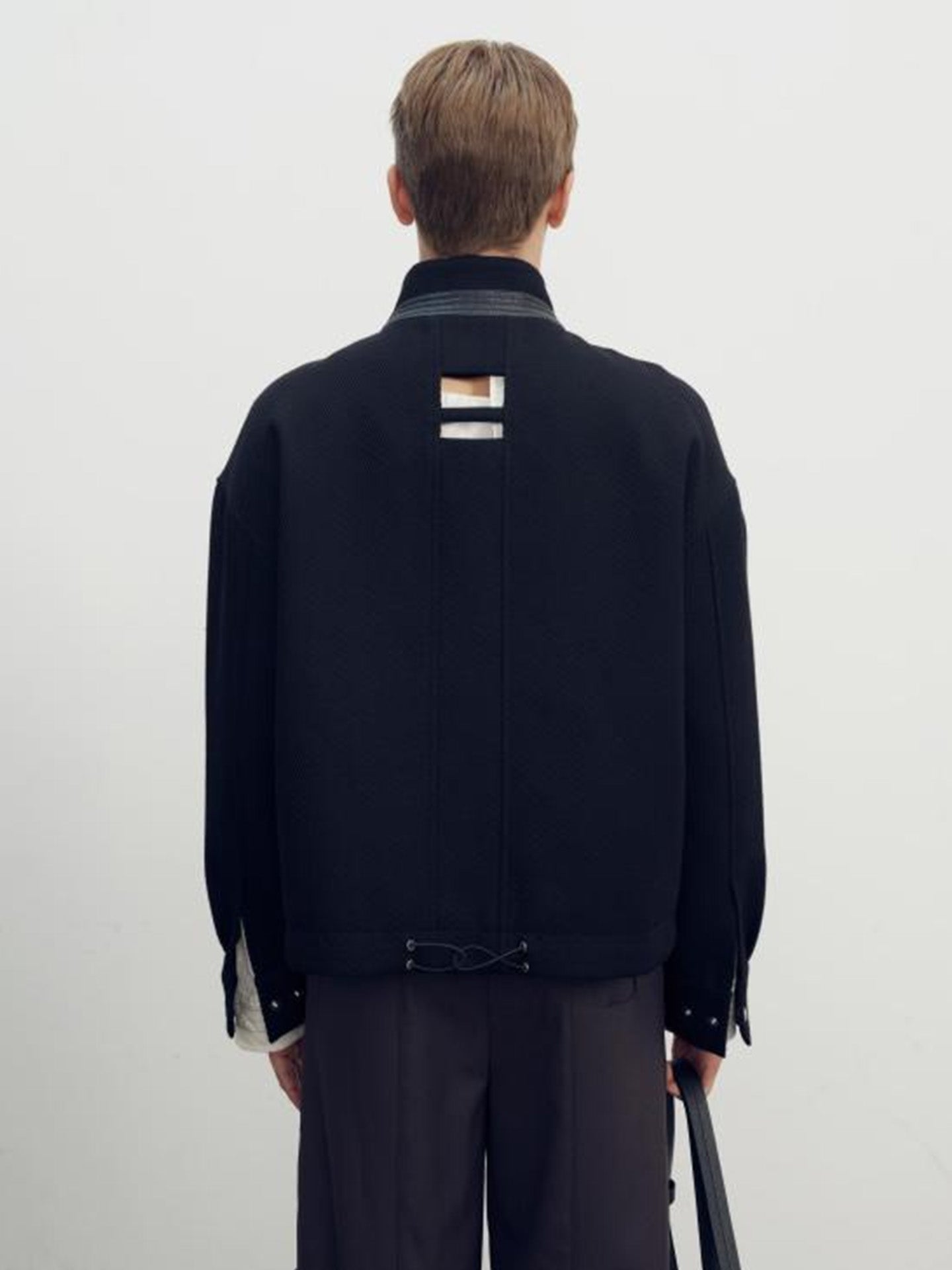 MESSENGER BAG POCKET JACKET, BLACK