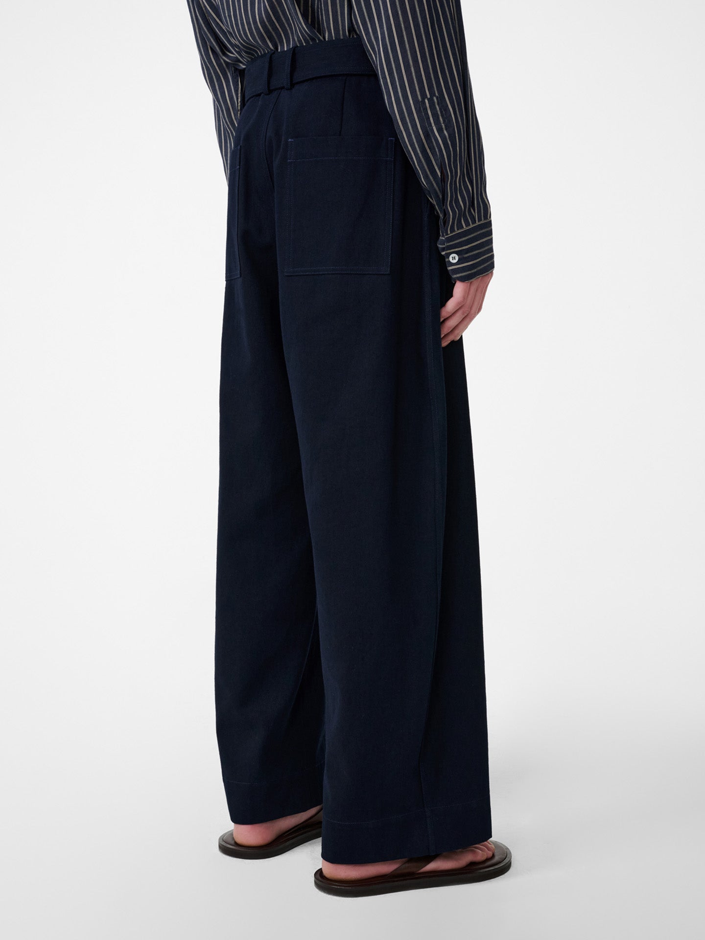 BELTED PANT, Indigo