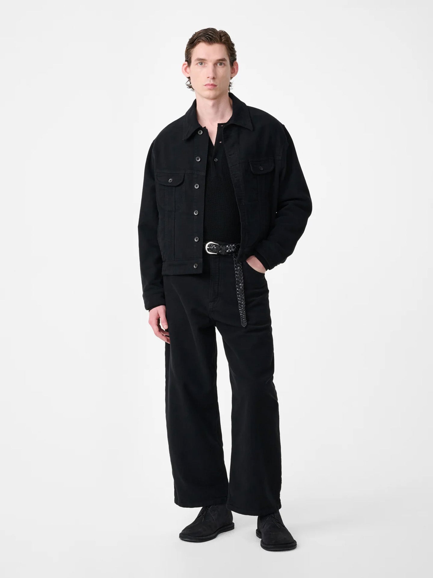 CROPPED JACKET, BLACK