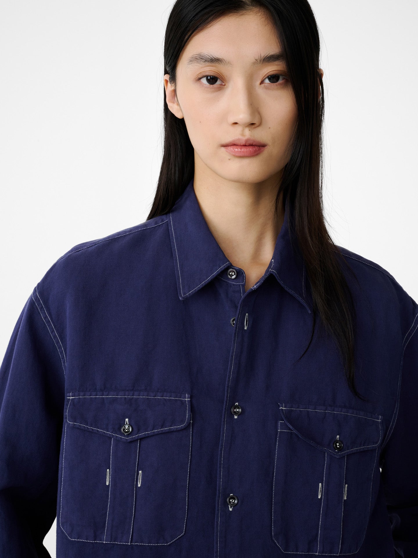 UTILITY POCKET SHIRT, INDIGO