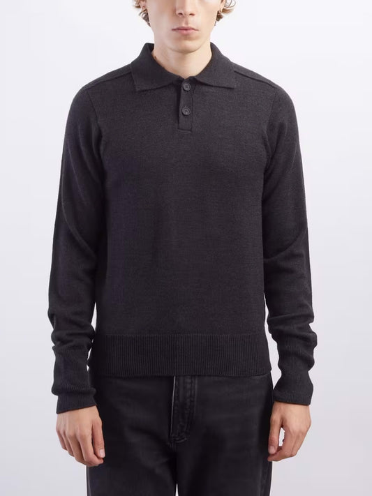 POLO SHIRT JUMPER, COAL