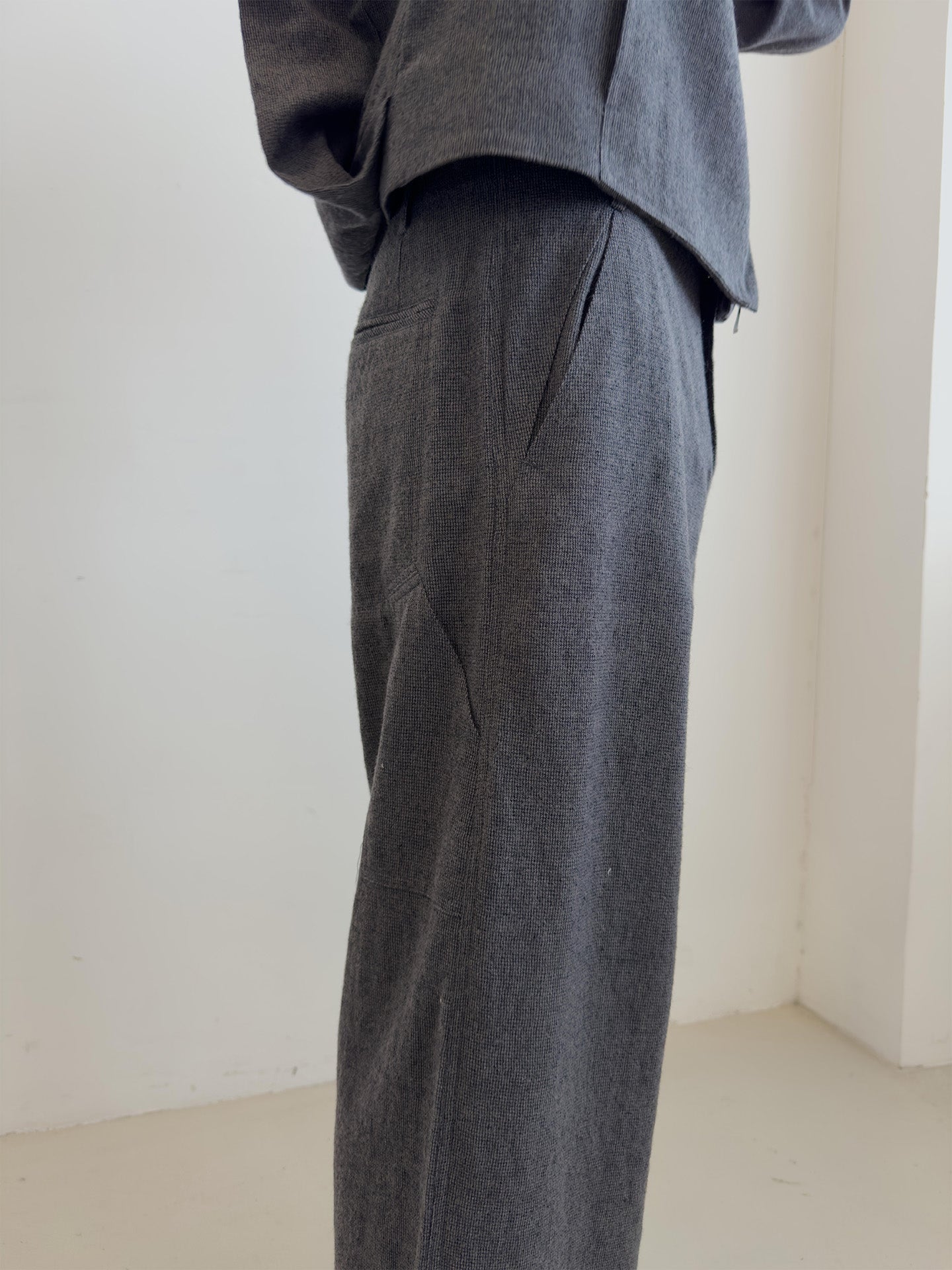 PAUSE PANTS, Dark Gray Houndstooth