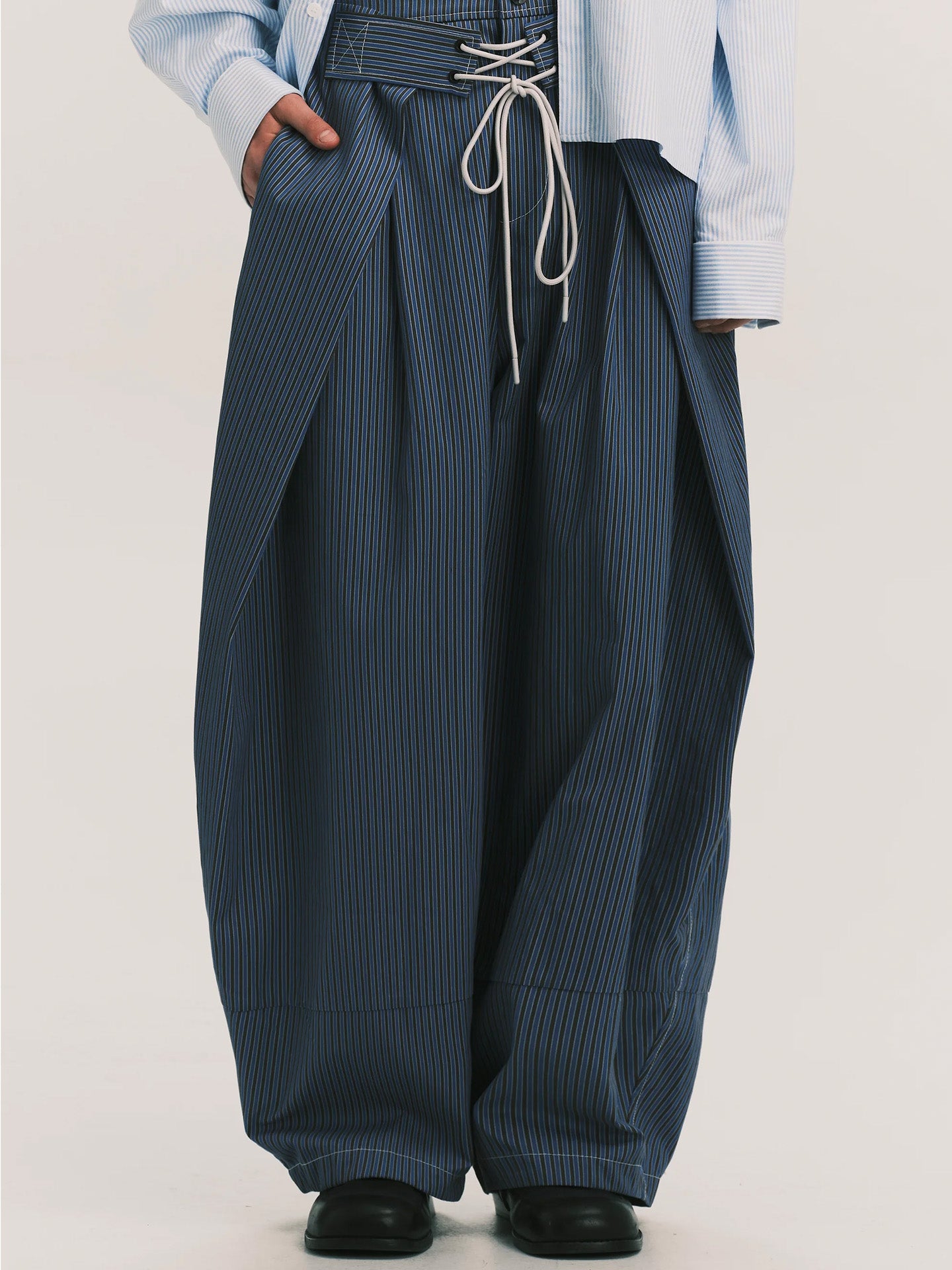 FOLDING WIDE SWIM TROUSERS, Navy