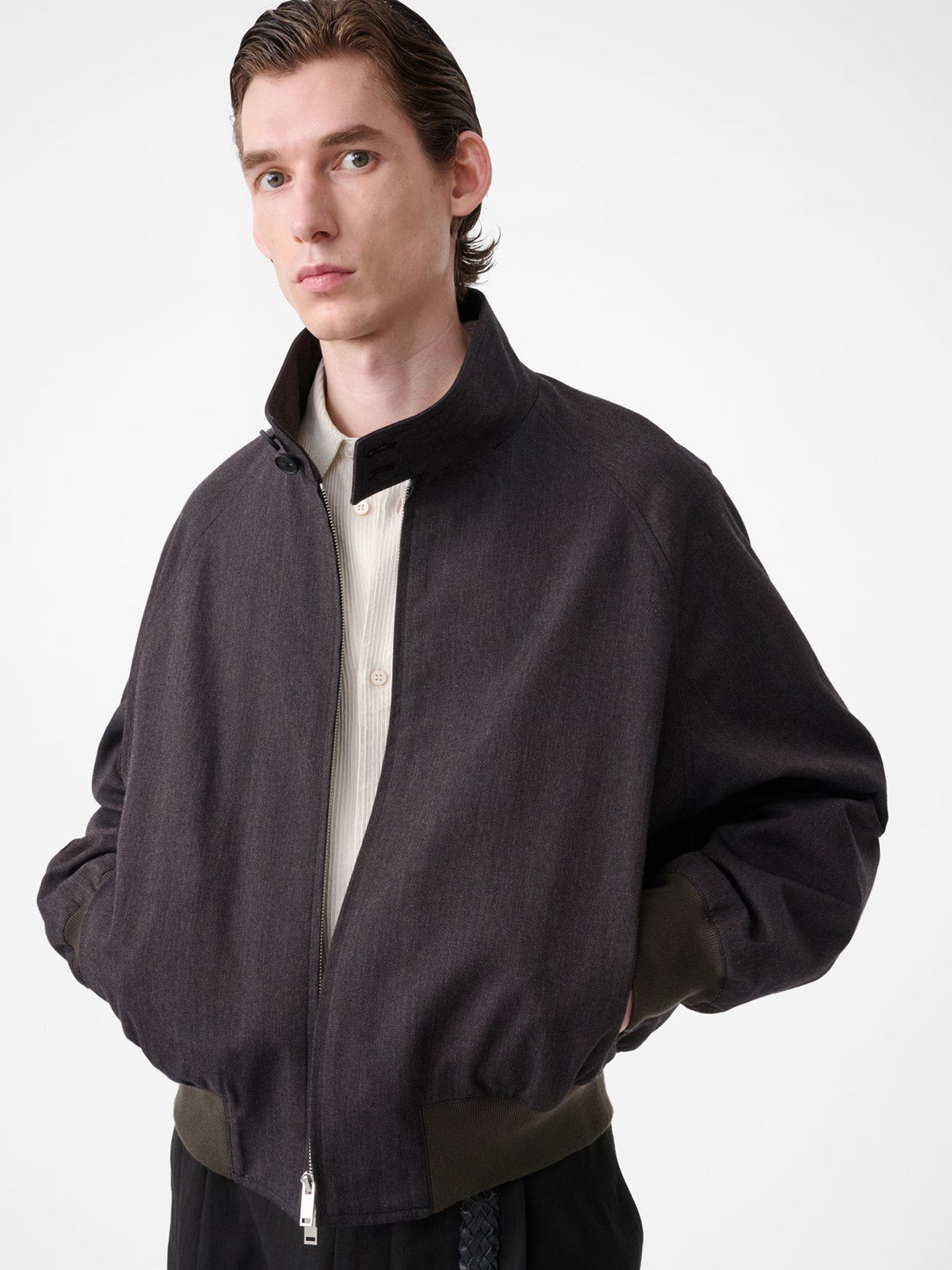 HARRINGTON JACKET, BROWN MARL
