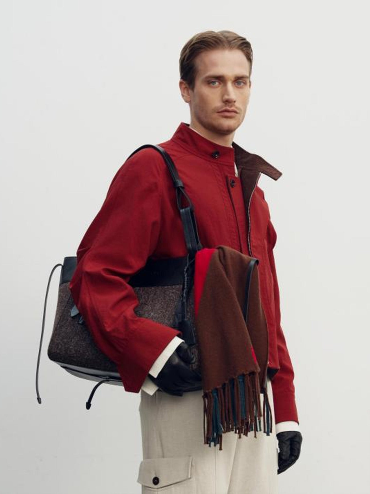 BOY'S POCKET HARRINGTON JACKET, ROUGE
