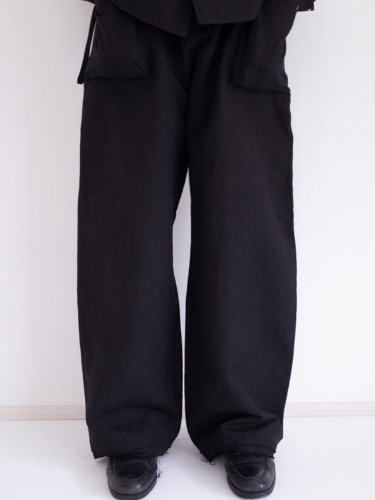 WIDE TROUSERS, BLACK