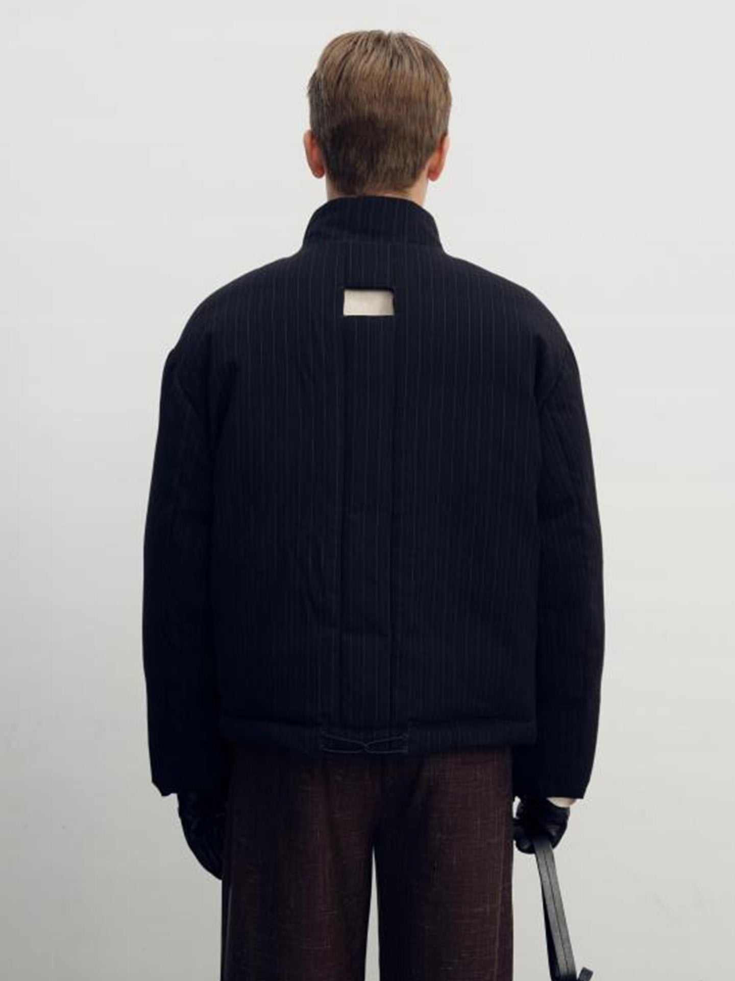 VINTAGE WOOL N POCKET DOWN JACKET, VINTAGE STRIPE