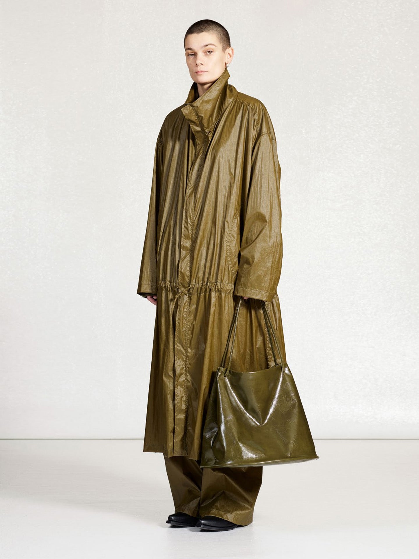 NO.351 TECHNICAL LONG COAT, GREEN