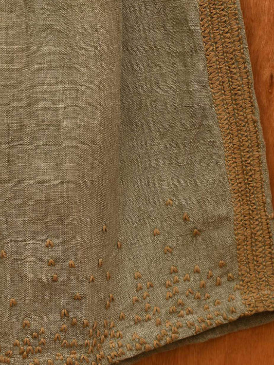 EMBROIDERED SHORTS, Pista/Beige