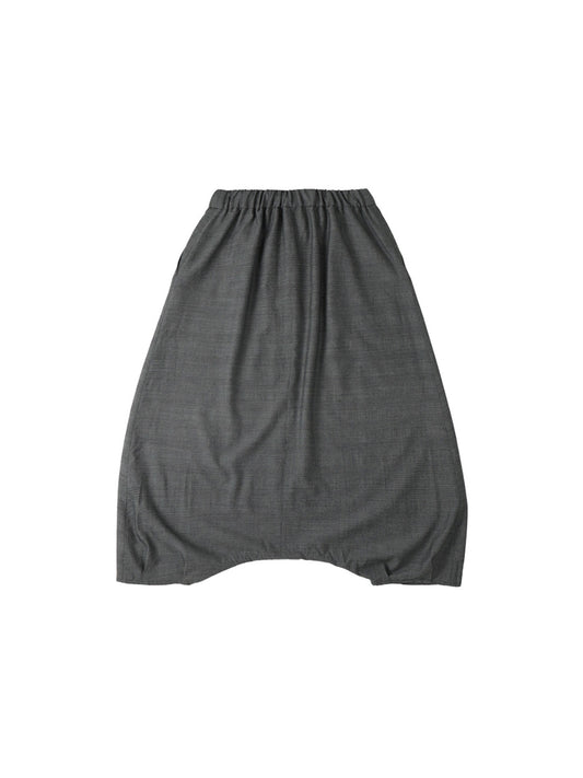 GLEN PLAID SAROUEL PANTS, Light Grey