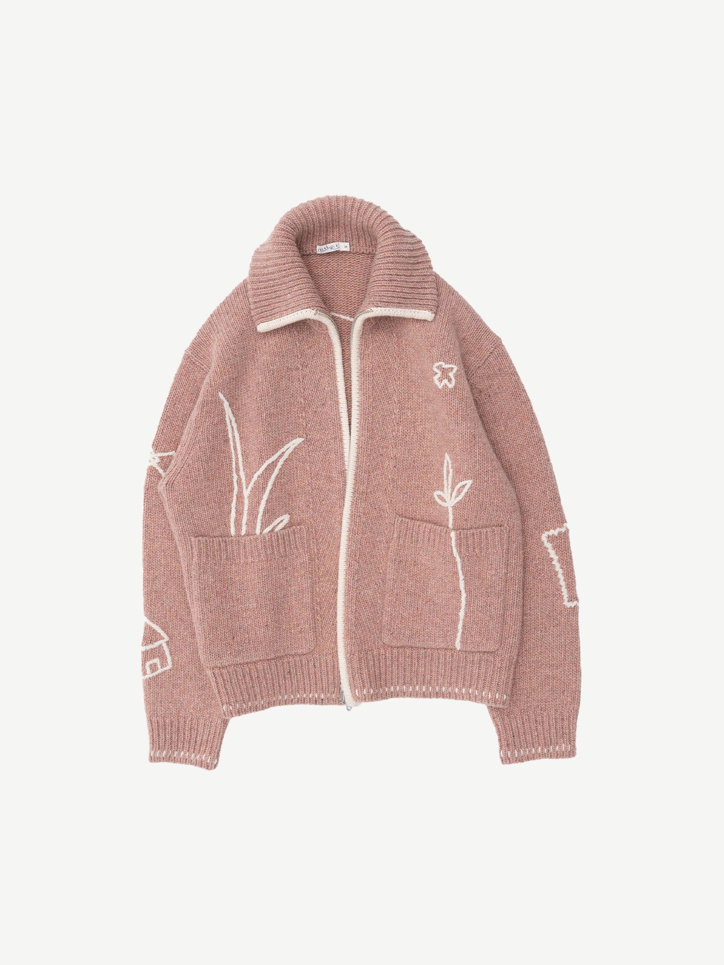 NOON KNIT JACKET, PINK