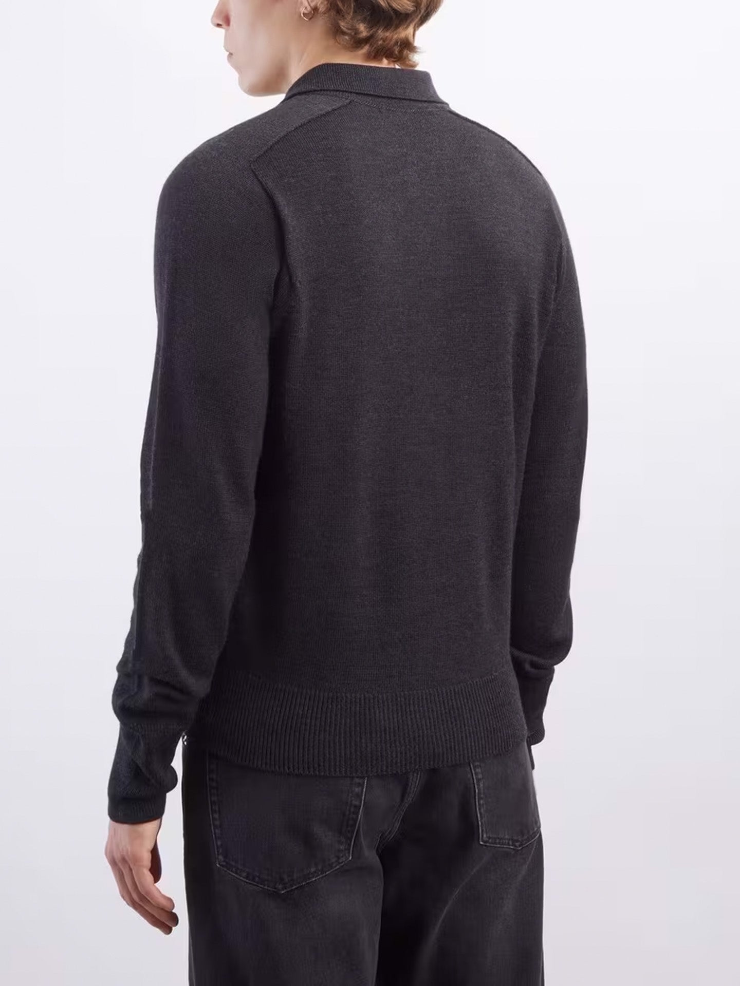 POLO SHIRT JUMPER, COAL