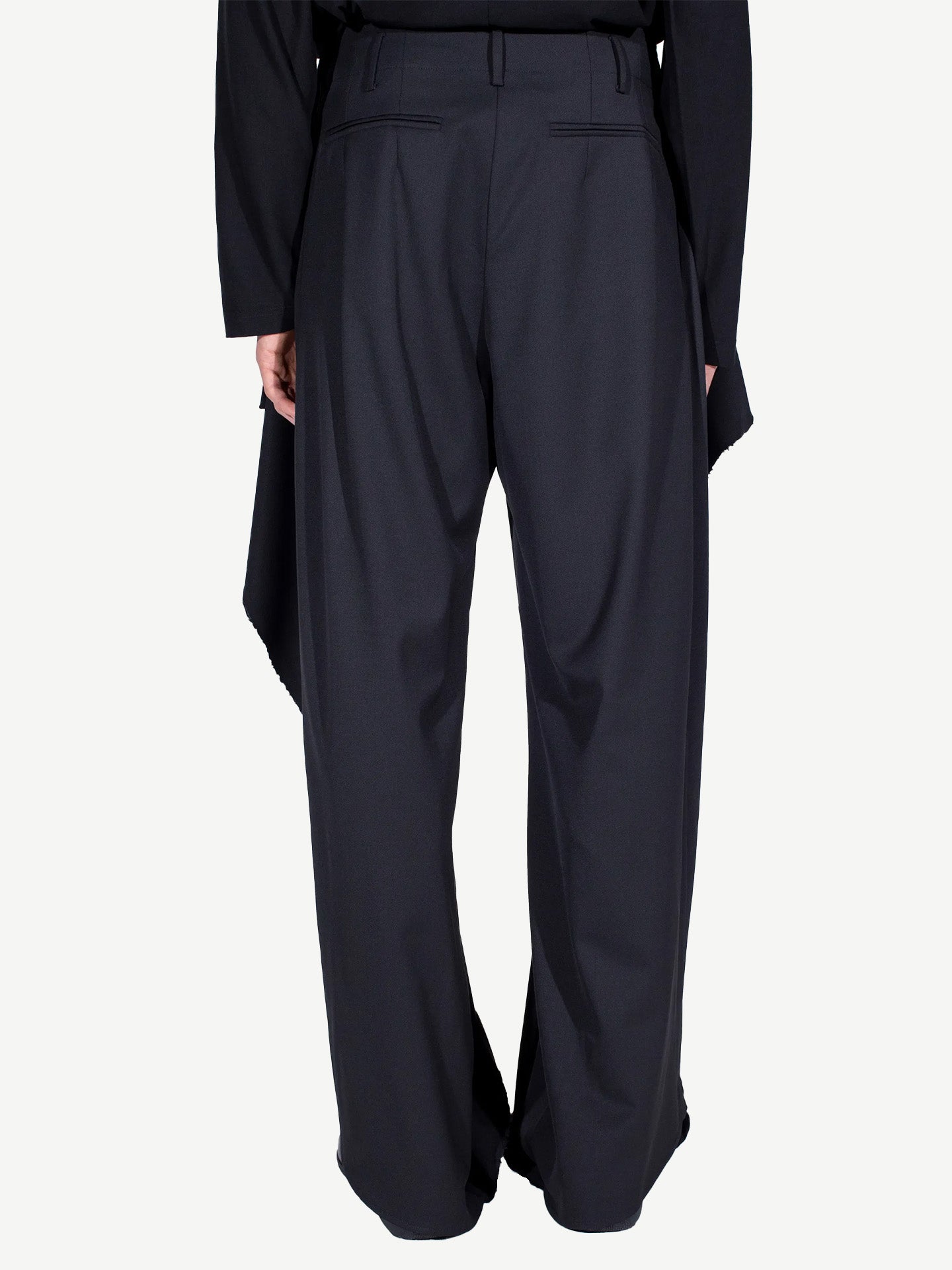 CURSUS DRAPE TROUSERS, CROW BLACK