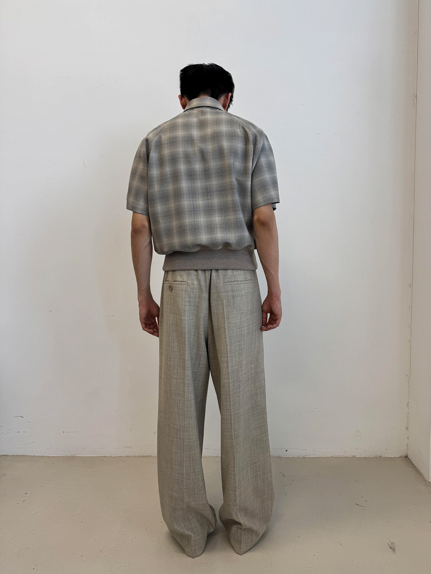 SEDIMENTARY SHIRT, Linen Houndstooth