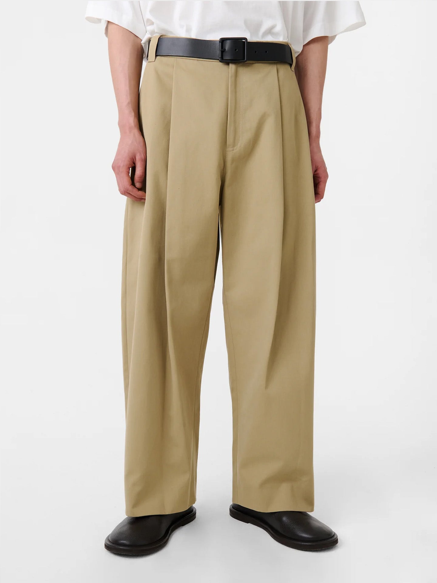 DEEP PLEAT VOLUME PANT, Tan