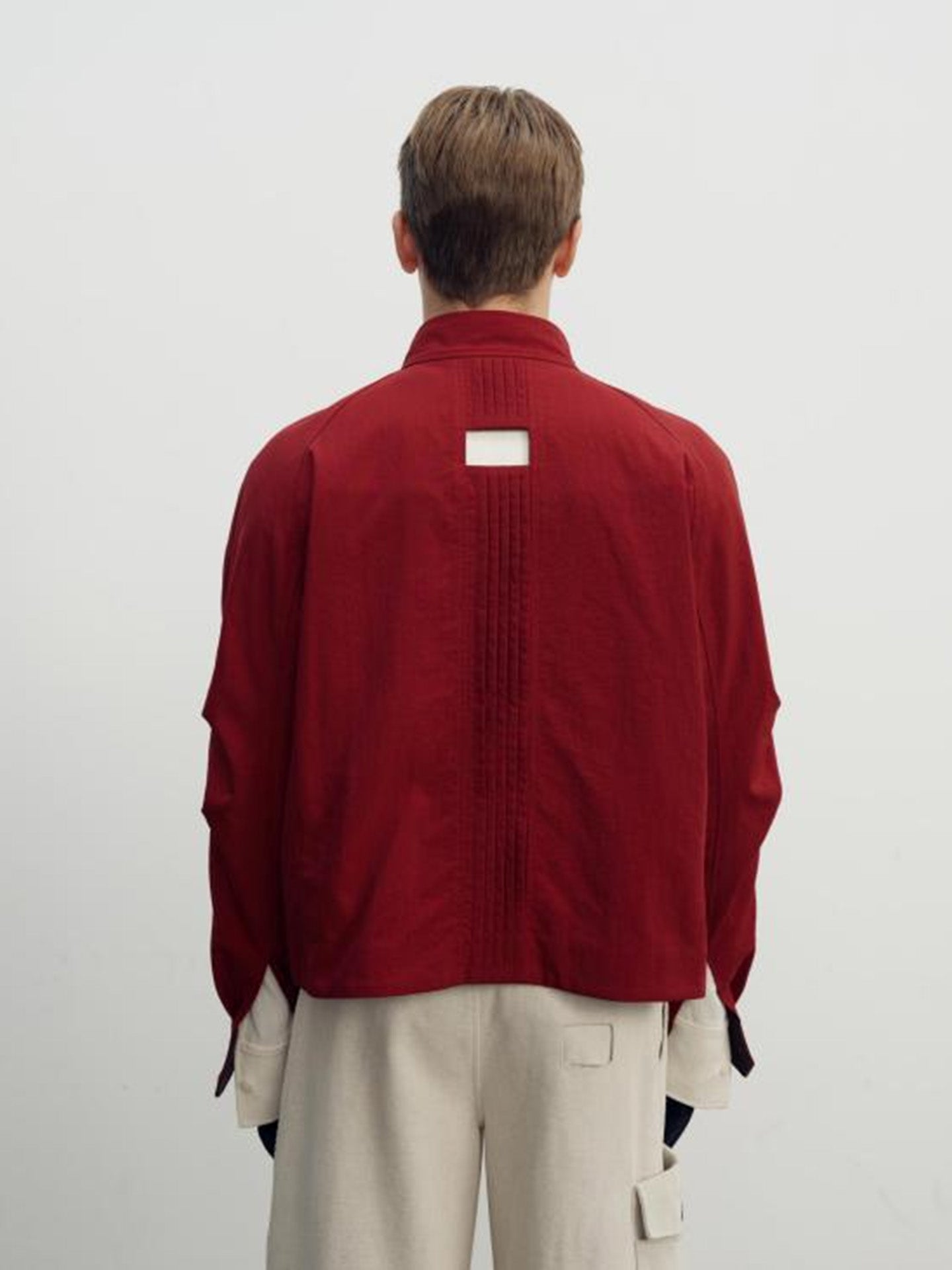 BOY'S POCKET HARRINGTON JACKET, ROUGE