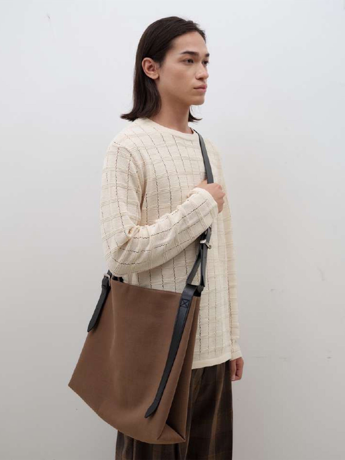 CANVAS CROWN TOTE BAG, Khaki Contrast