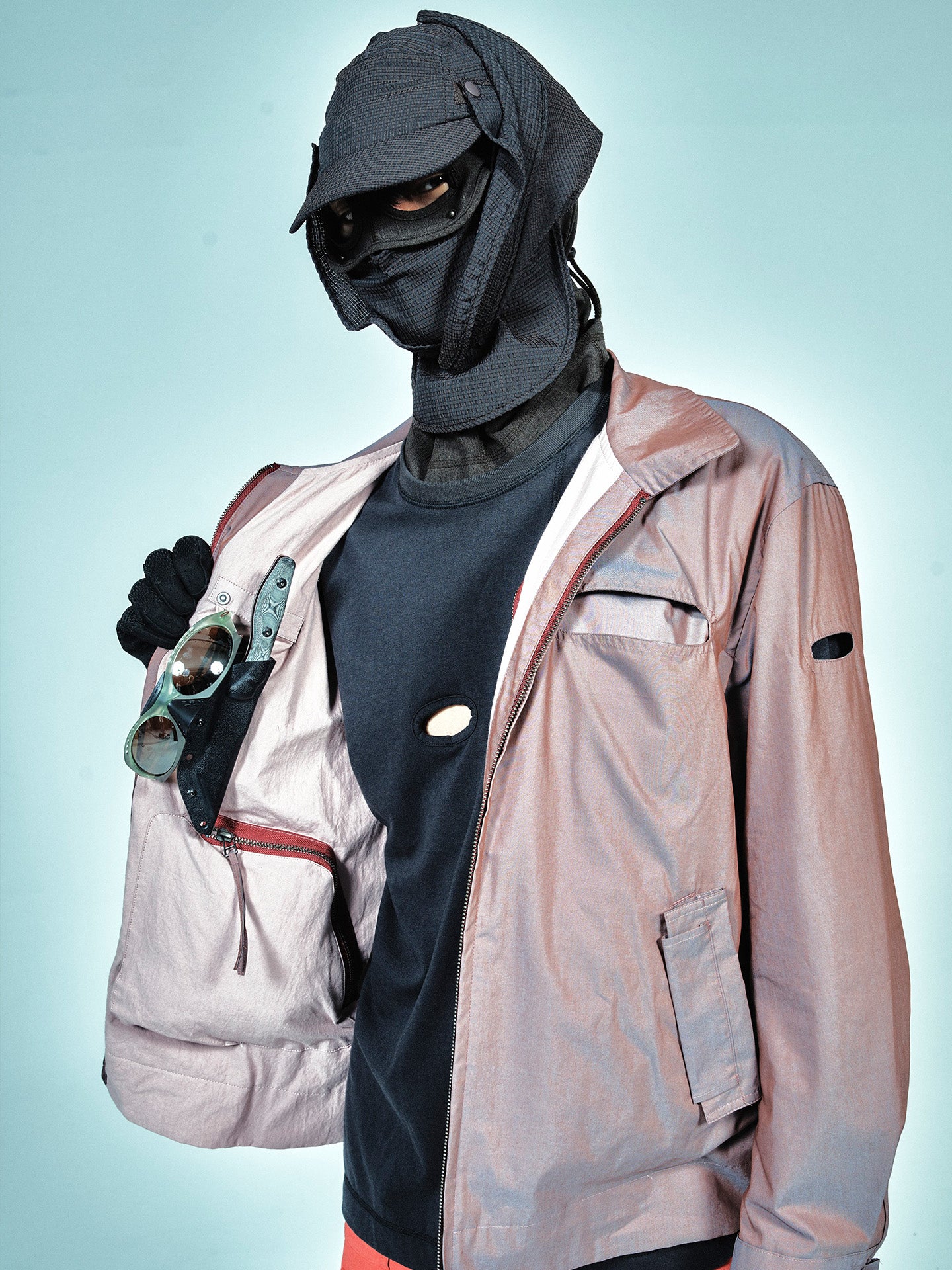 FANG JKT (REVERSIBLE), Pink Brown