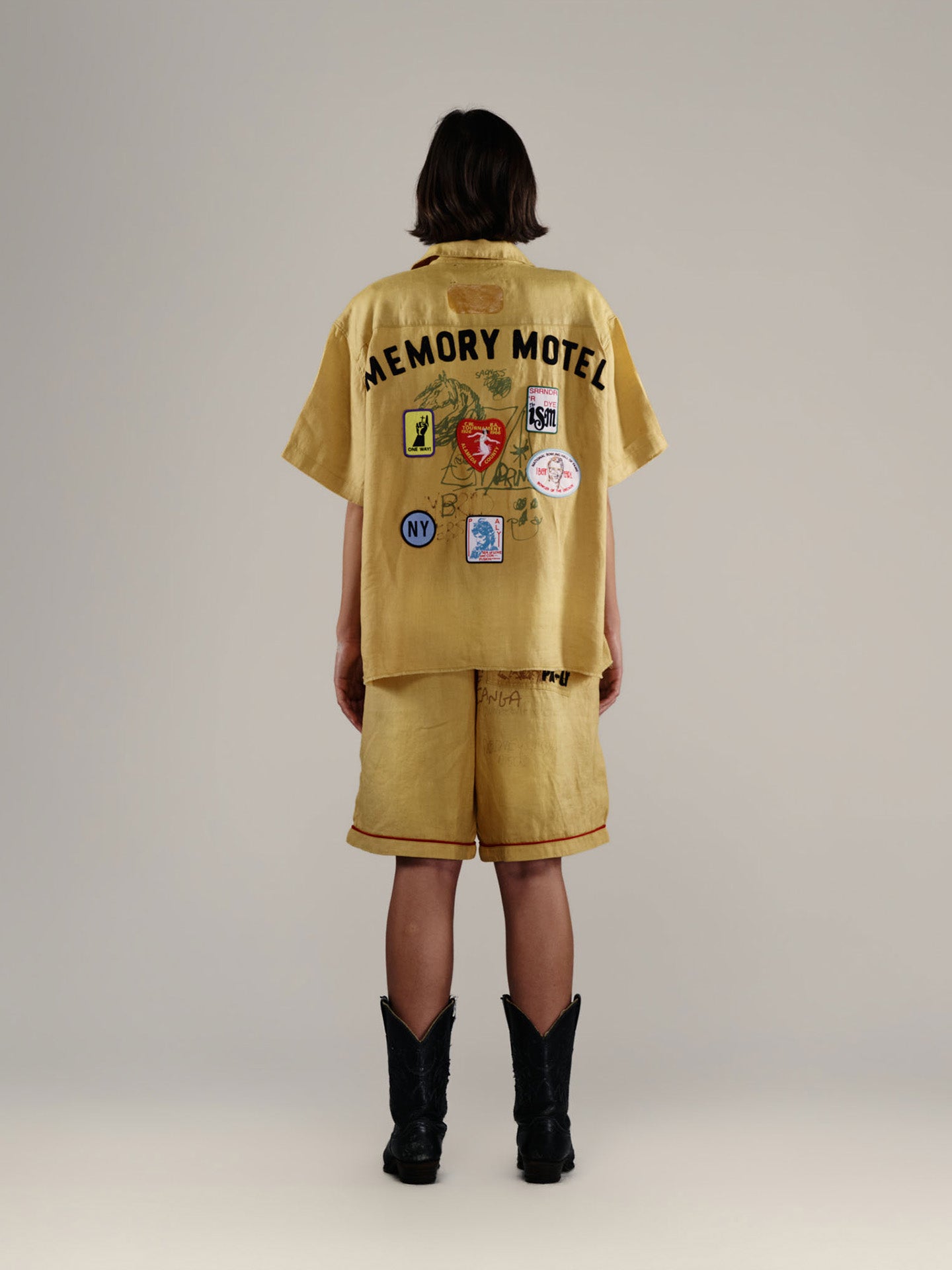 MONTAUK S/S BOWLING SHIRT, Yellow