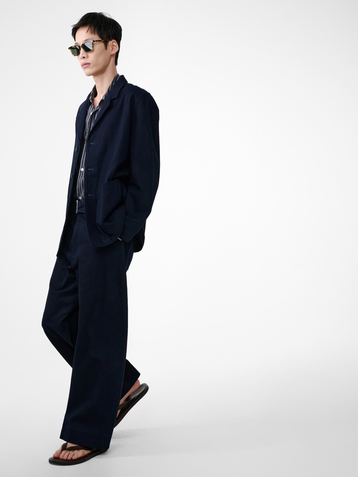 BELTED PANT, Indigo