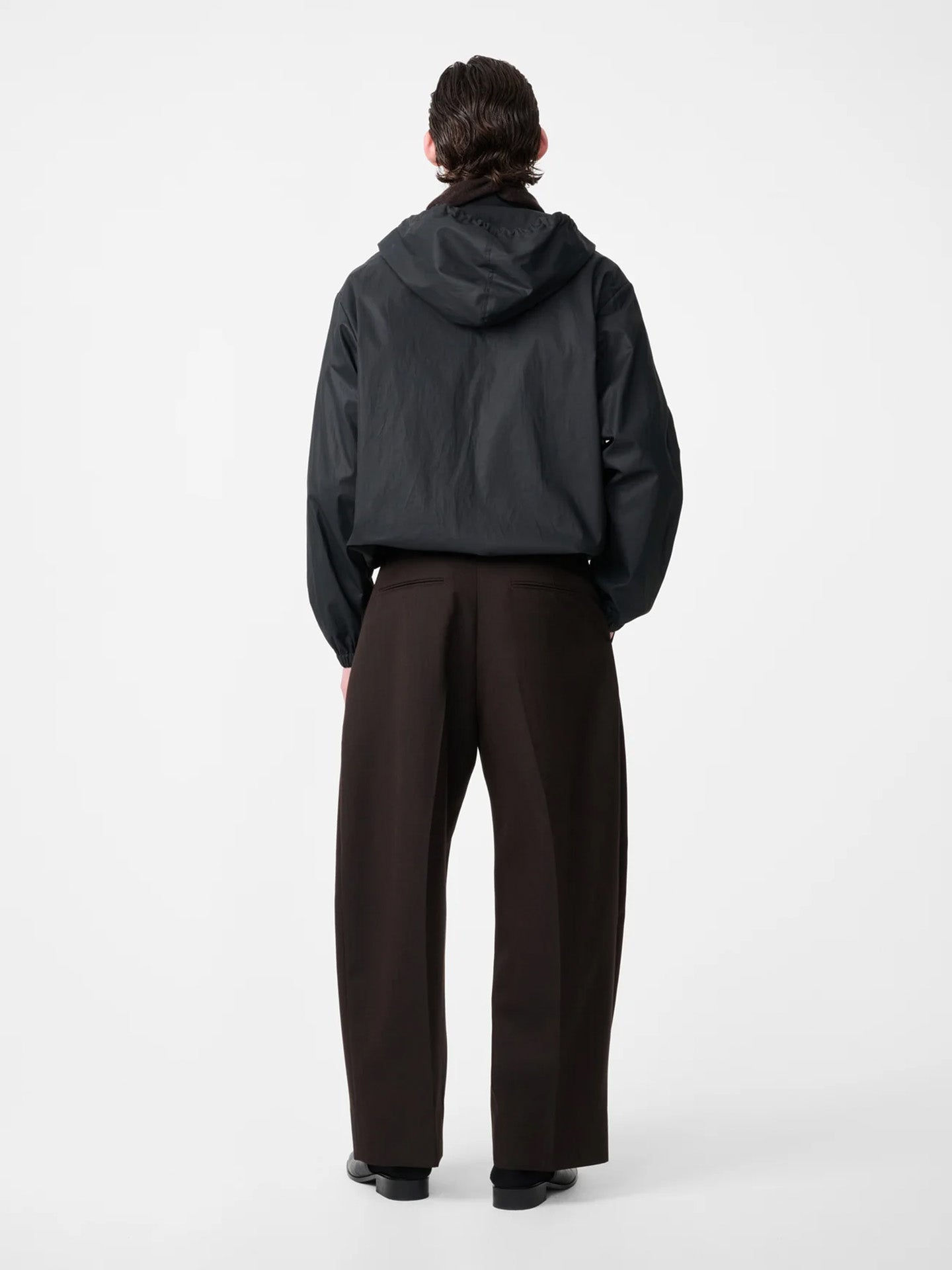 HOODED ZIP UP JACKET, BLACK