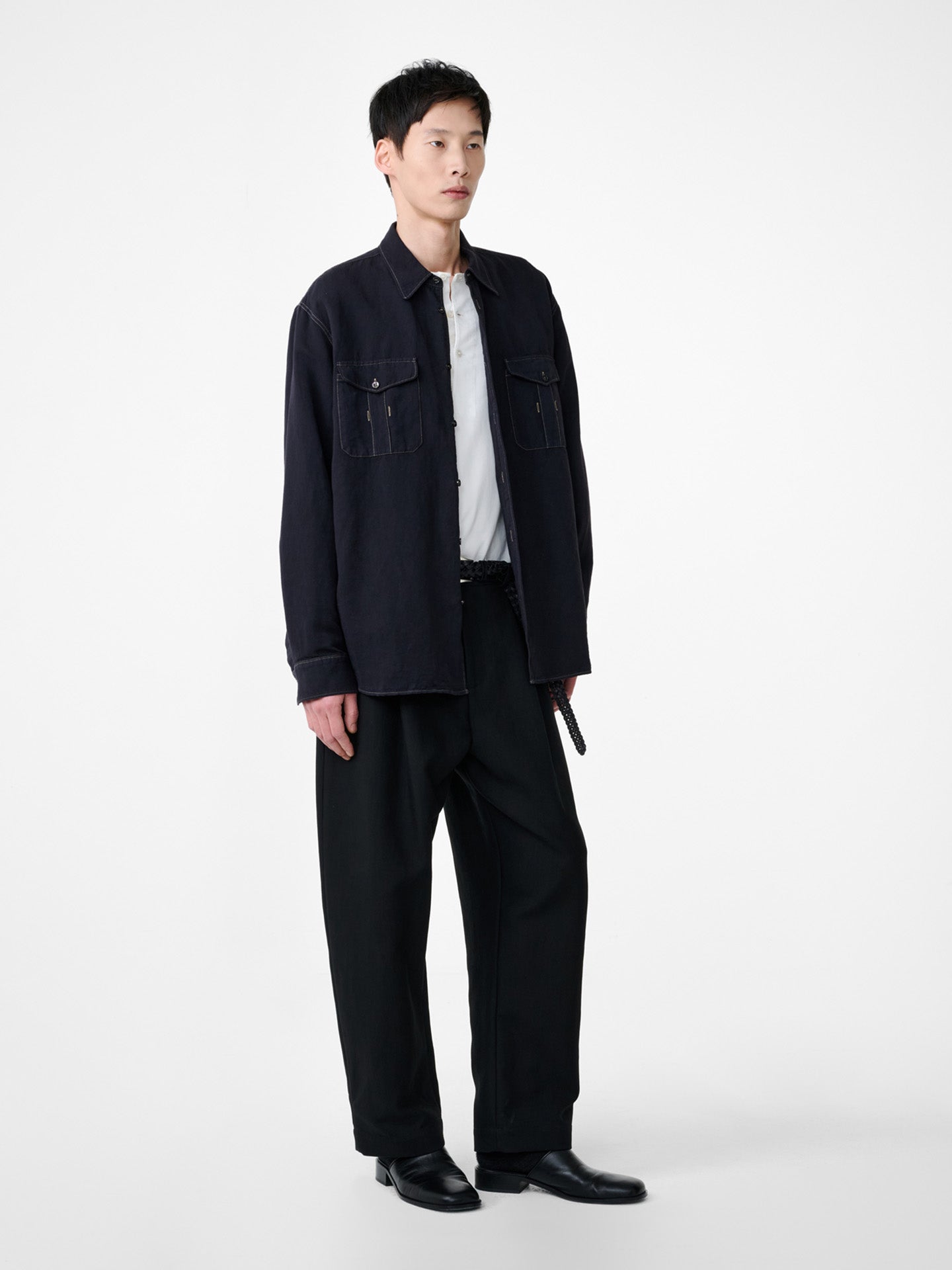 UTILITY POCKET SHIRT, BLACK GRAPE