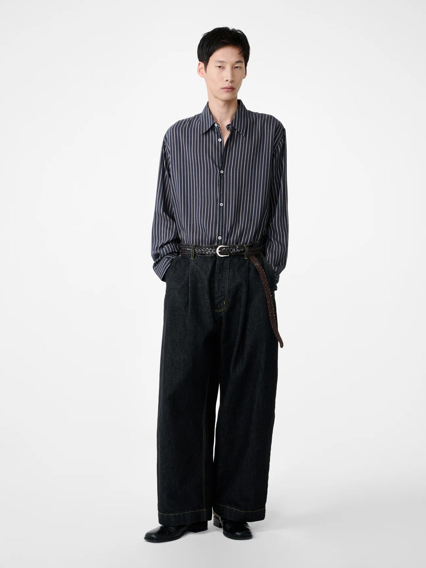 SINGLE PLEAT PANT, BLACK