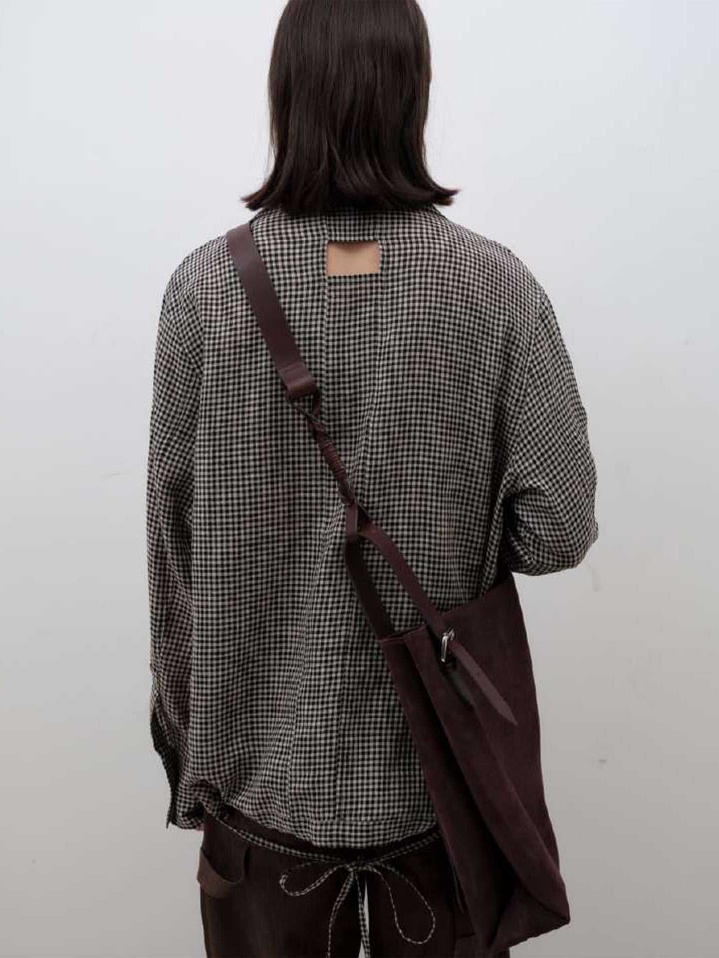 SUEDE CROWN TOTE BAG, Merlot Suede