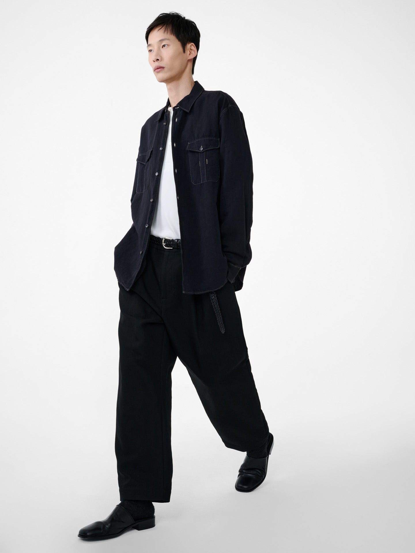 UTILITY POCKET SHIRT, BLACK GRAPE
