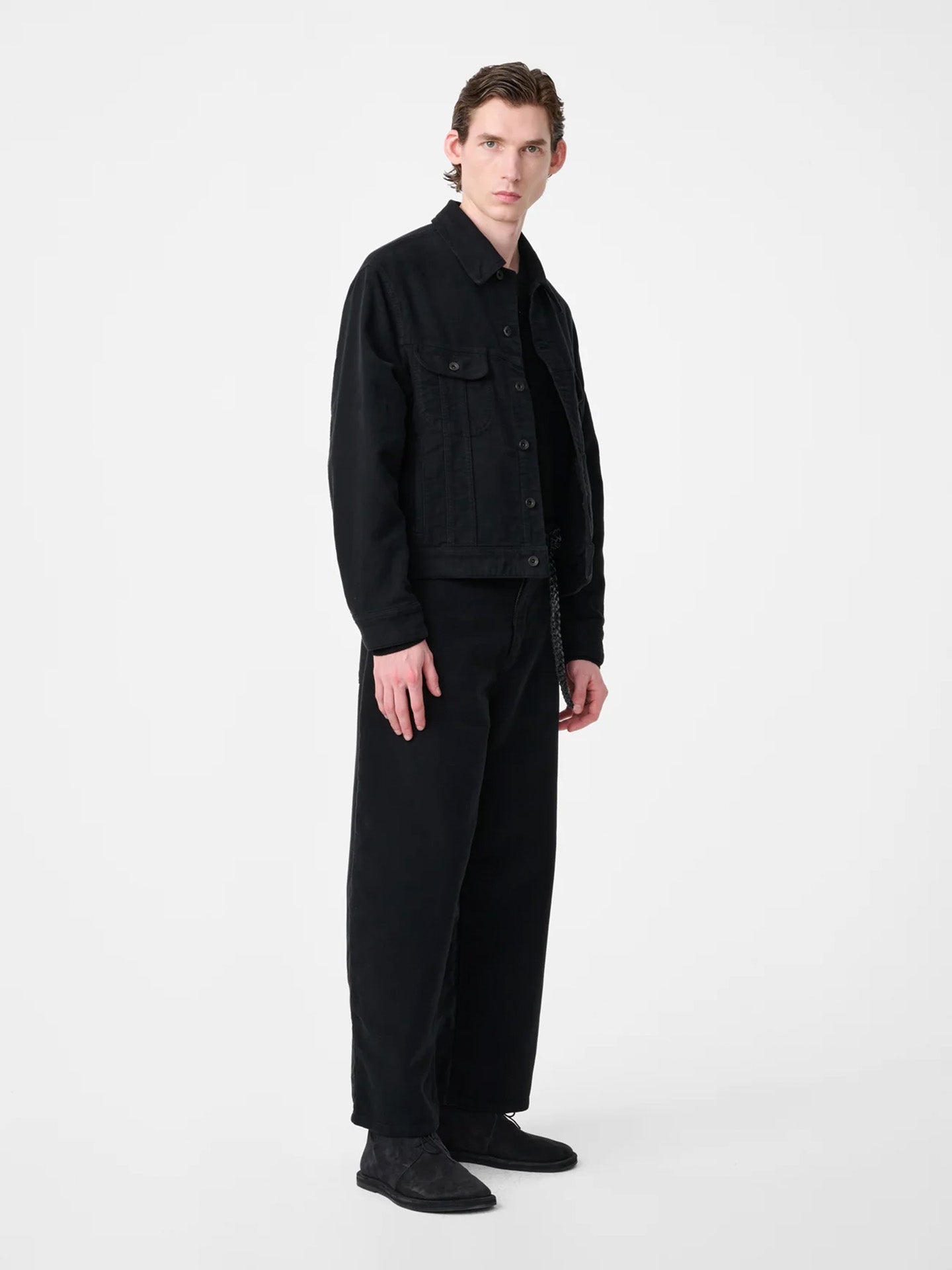 CROPPED JACKET, BLACK