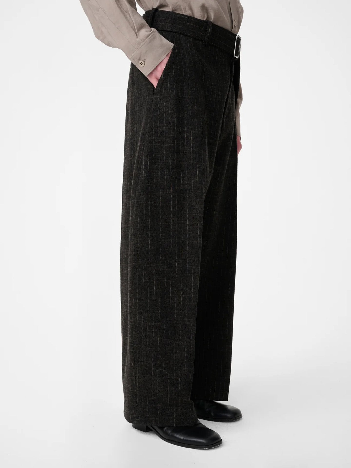 BELTED PANT, PEAT