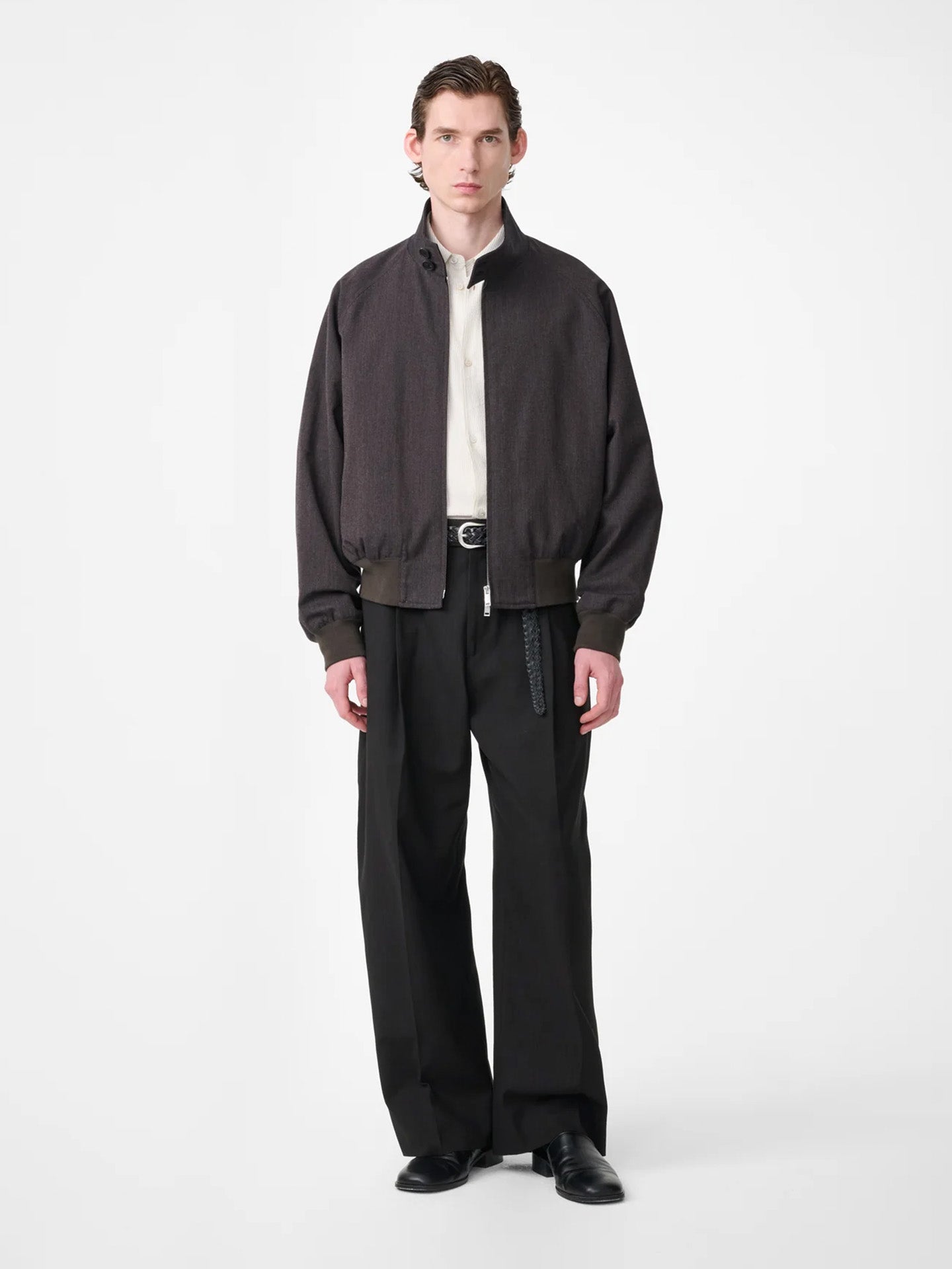 HARRINGTON JACKET, BROWN MARL