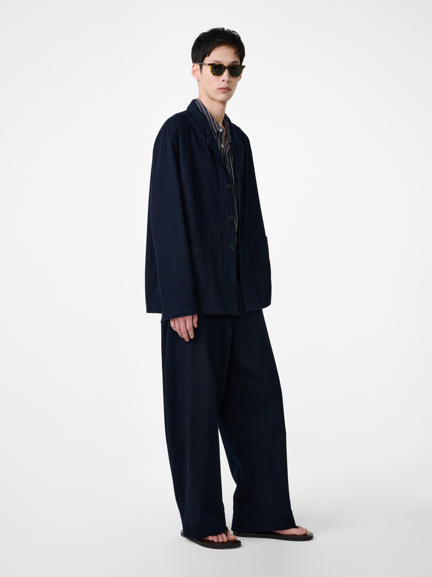 BELTED PANT, Indigo