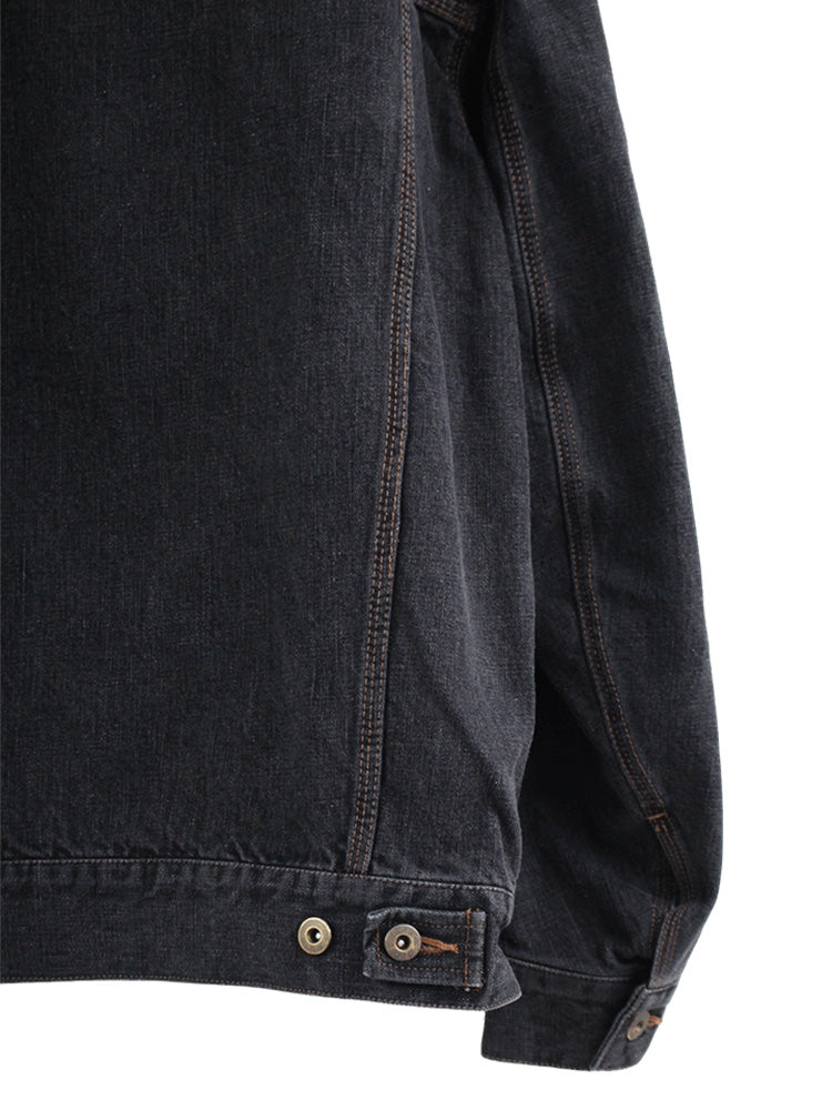 ZIP-UP TRUCKER JACKET, Dark
