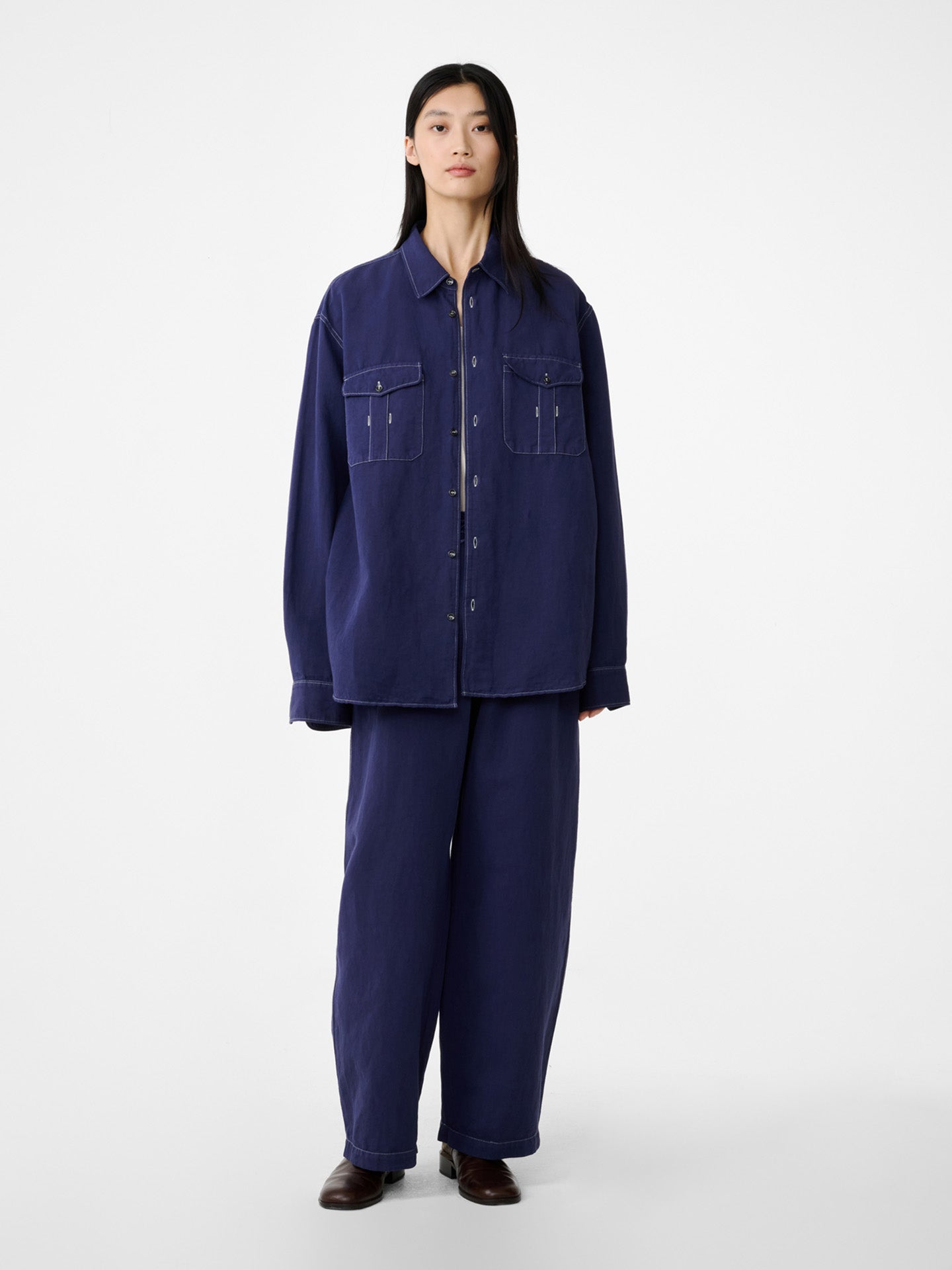 UTILITY POCKET SHIRT, INDIGO