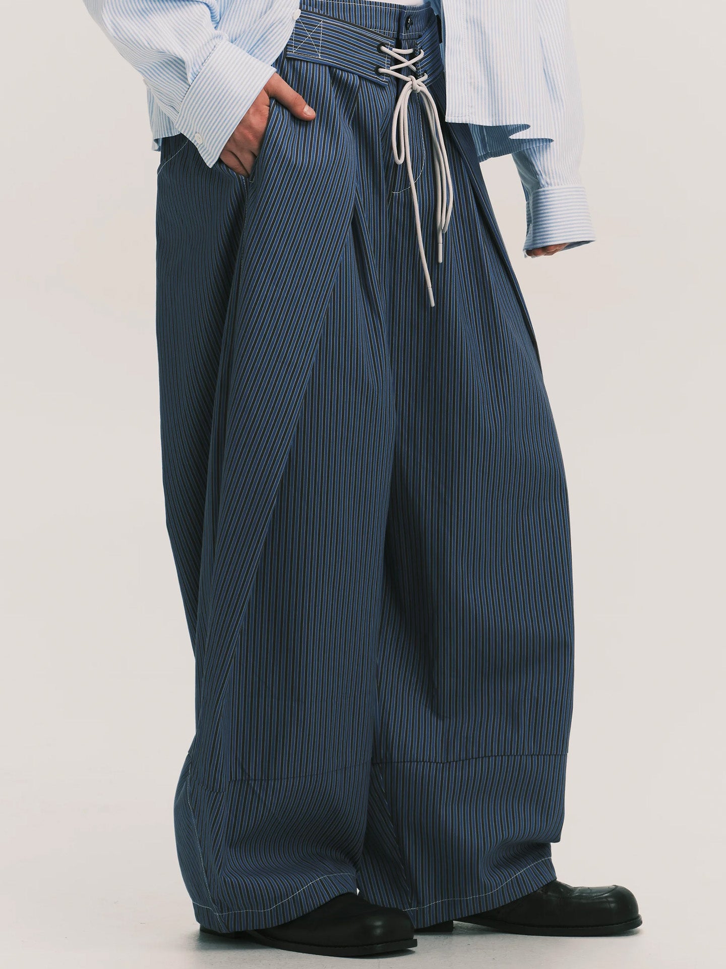 FOLDING WIDE SWIM TROUSERS, Navy