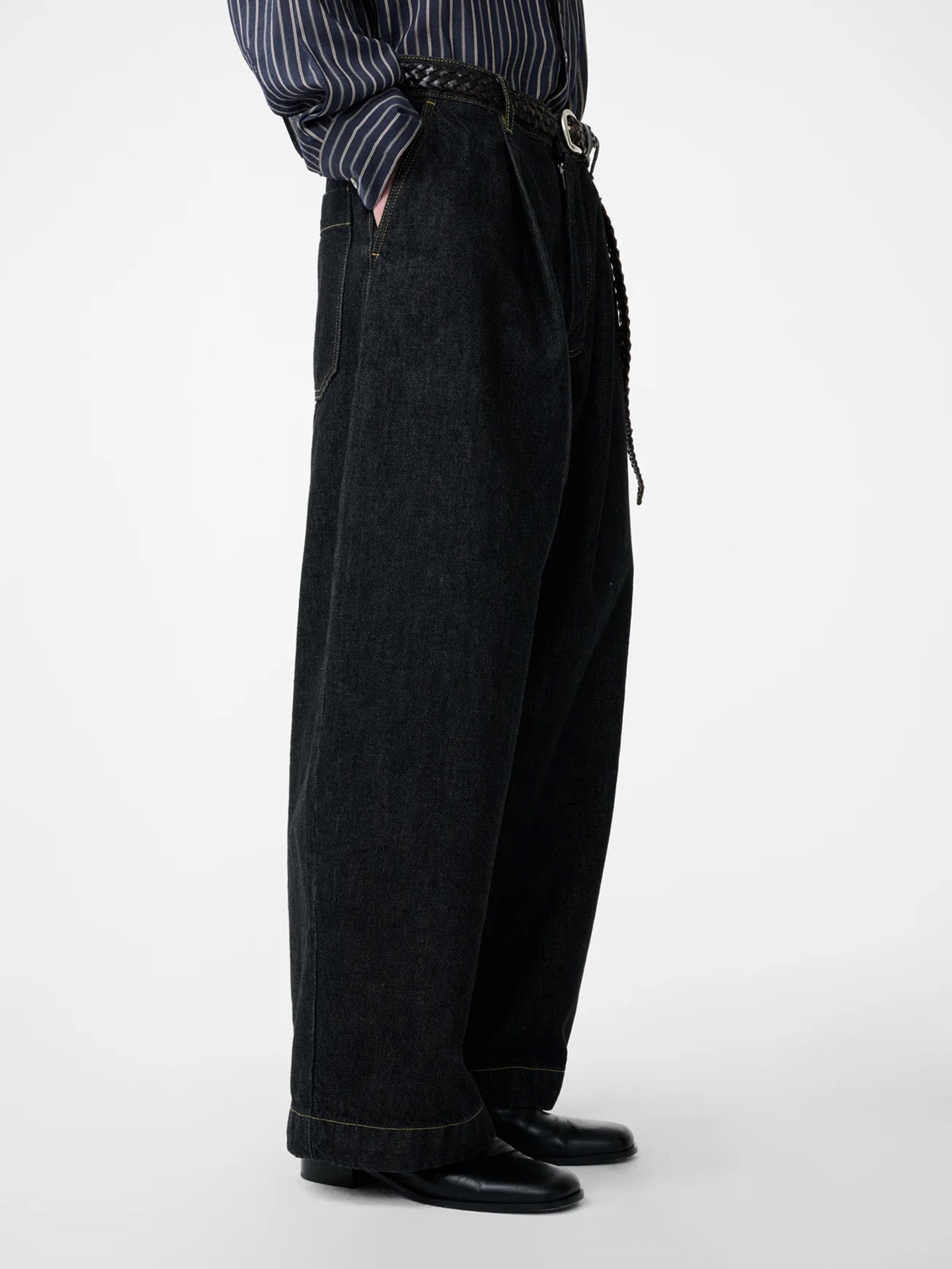 SINGLE PLEAT PANT, BLACK