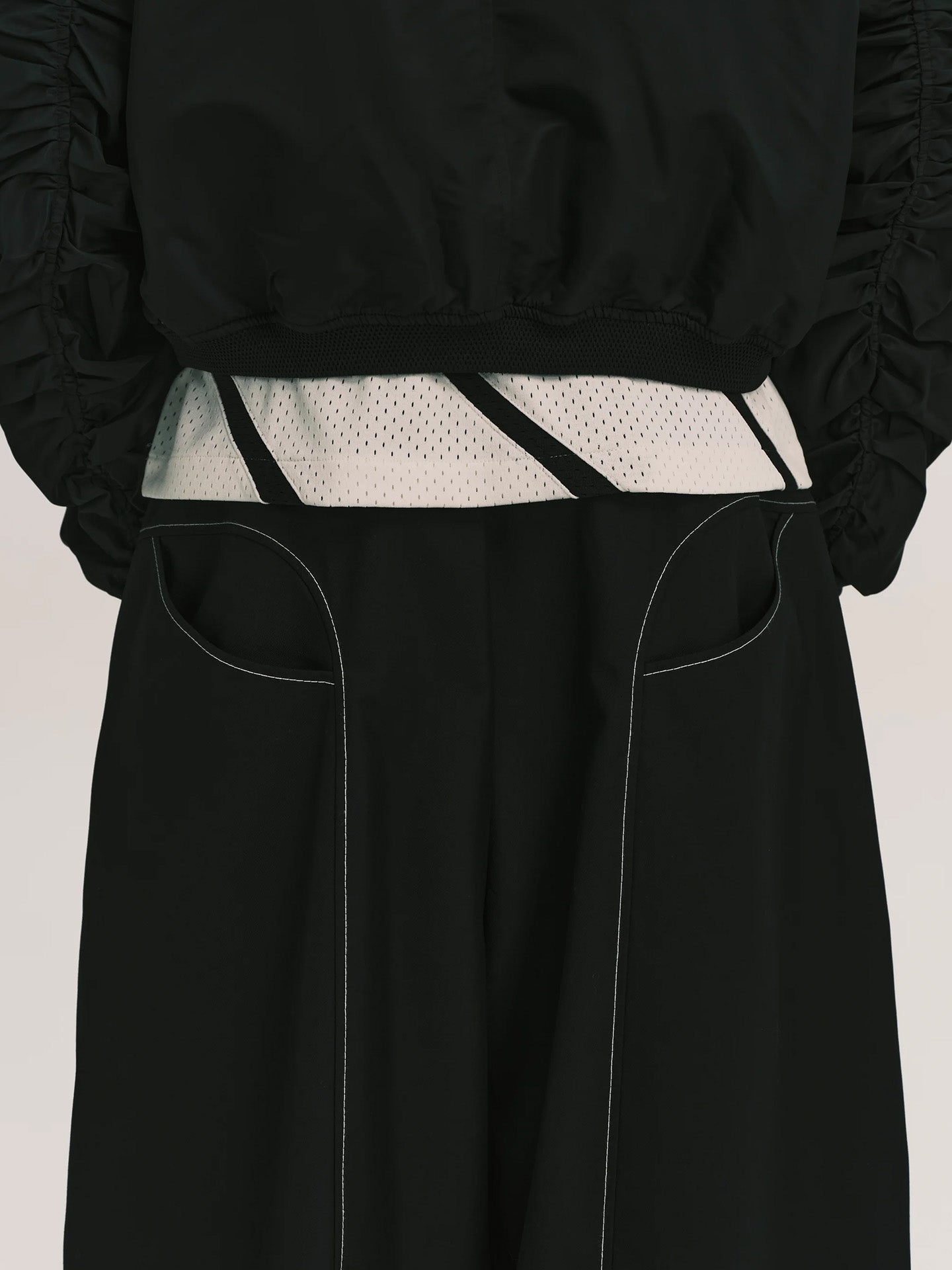 FOLDING WIDE SWIM TROUSERS, Black