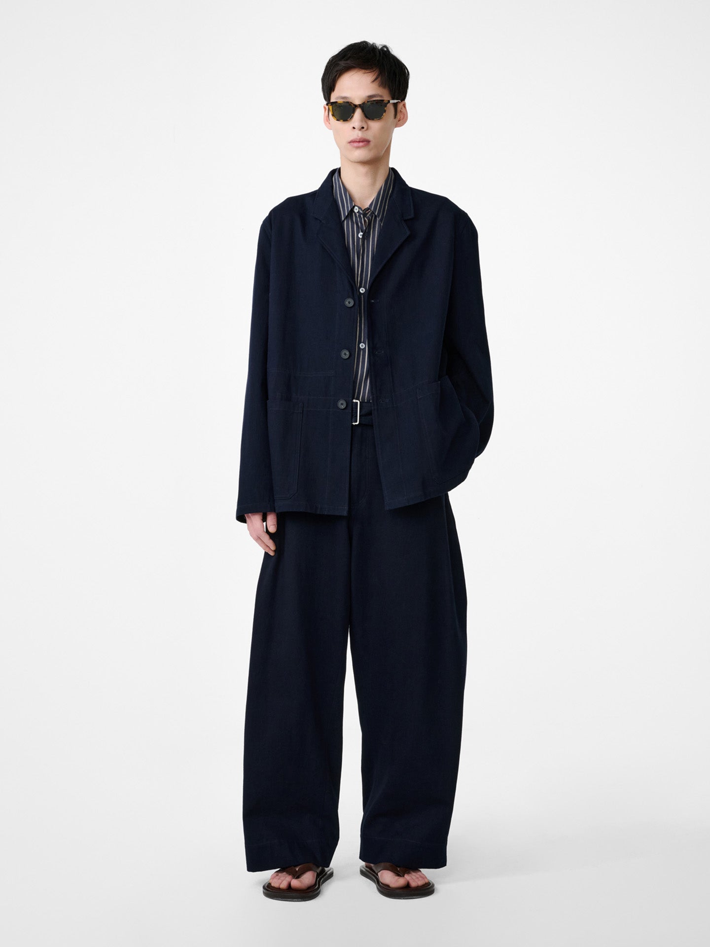 BELTED PANT, Indigo