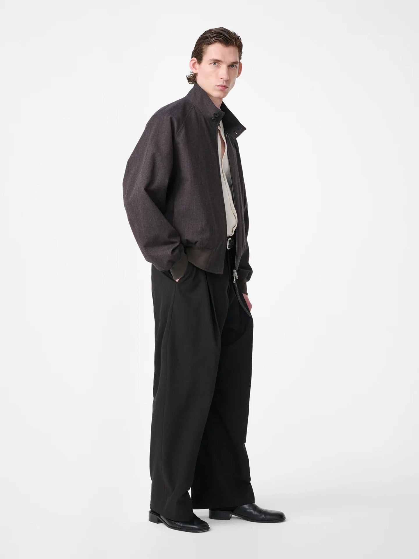 HARRINGTON JACKET, BROWN MARL