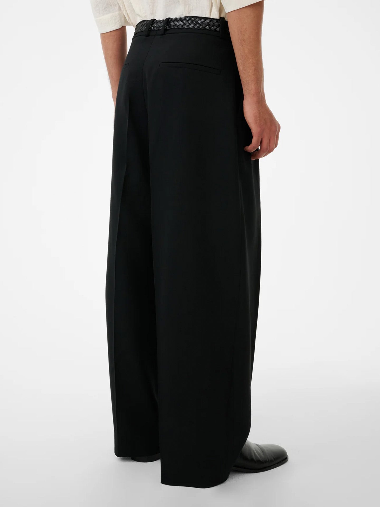 DOUBLE PLEAT VOLUME PANT, BLACK